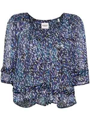 MARANT ÉTOILE Roxini abstract-print blouse - Blue