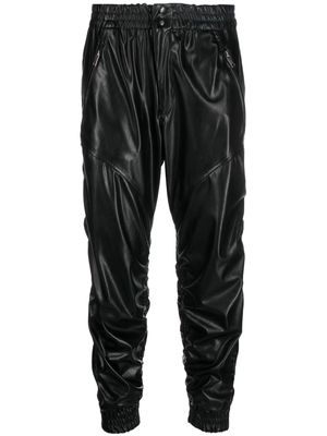MARANT ÉTOILE ruched cropped trousers - Black