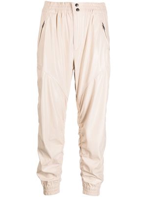 MARANT ÉTOILE ruched cropped trousers - White