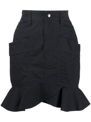 MARANT ÉTOILE ruffle-hem mini skirt - Black