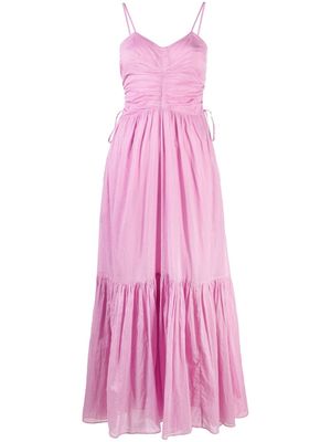MARANT ÉTOILE scoop-neck tiered maxi dress - Pink