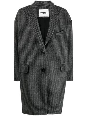 MARANT ÉTOILE single-breasted cotton midi coat - Grey