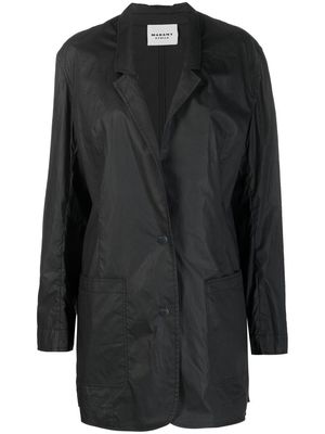 MARANT ÉTOILE single-breasted organic cotton blazer - Black