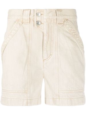 MARANT ÉTOILE Sintio cotton thigh-length shorts - Neutrals