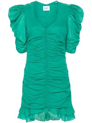 MARANT ÉTOILE Sireny ruched mini dress - Green