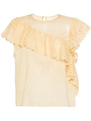 MARANT ÉTOILE Sorani organic cotton blouse - Yellow