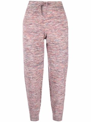 MARANT ÉTOILE space dye-print tapered-leg track pants - Pink