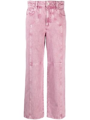 MARANT ÉTOILE straight-leg cotton jeans - Pink