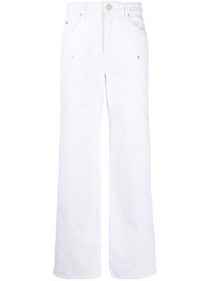 MARANT ÉTOILE straight-leg cotton jeans - White