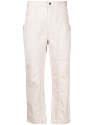 MARANT ÉTOILE straight-leg cotton trousers - Neutrals