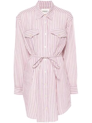 MARANT ÉTOILE striped mini shirt dress - Purple