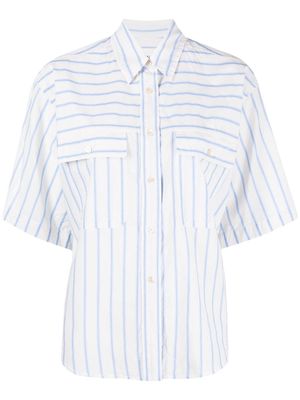 MARANT ÉTOILE striped short sleeve shirt - Neutrals