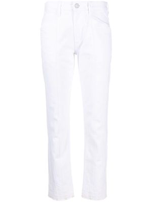 MARANT ÉTOILE Sulanoa cropped slim-fit jeans - White