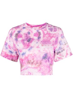 MARANT ÉTOILE tie-dye cropped cotton T-shirt - Pink