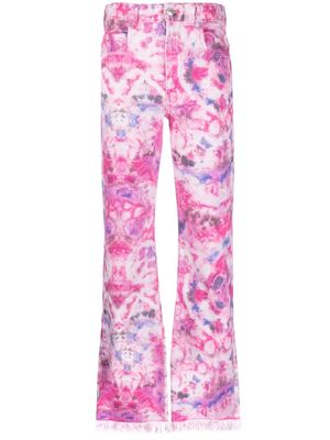 MARANT ÉTOILE tie-dye pattern trousers - Pink
