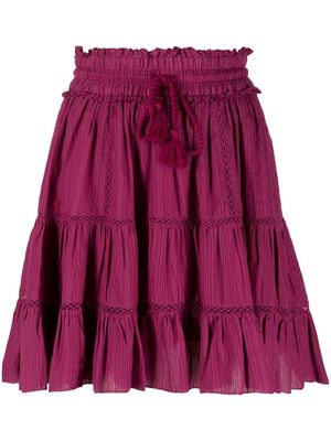MARANT ÉTOILE tiered A-line skirt - Purple