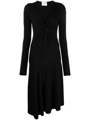 MARANT ÉTOILE twist-detail V-neck dress - Black