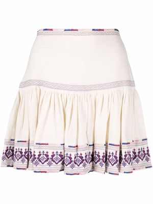 MARANT ÉTOILE Tyruss embroidered skirt - Neutrals