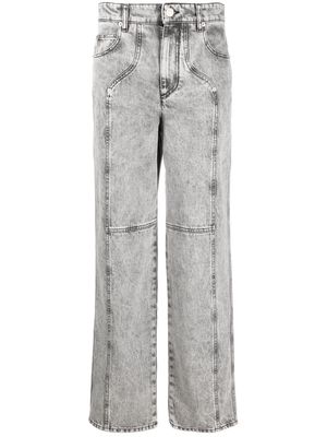 MARANT ÉTOILE Valeria mid-rise straight-leg jeans - Grey
