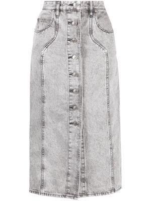 MARANT ÉTOILE Vandy buttoned midi skirt - Grey
