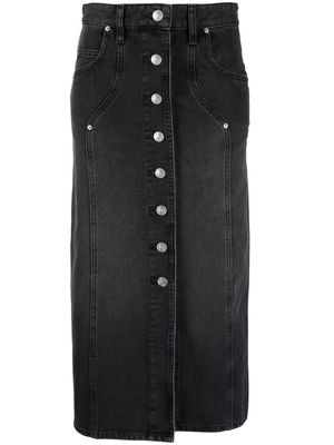 MARANT ÉTOILE Vandy high-rise denim skirt - Black