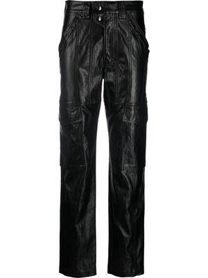 MARANT ÉTOILE Vayonili faux-leather trousers - Black