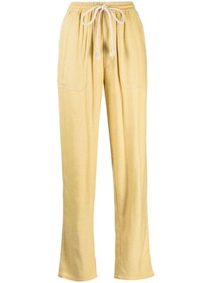 MARANT ÉTOILE Viamao wide-leg silk trousers - Yellow