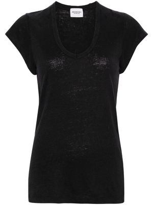 MARANT ÉTOILE Zankou linen T-shirt - Black