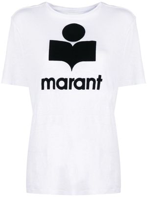 MARANT ÉTOILE Zewel linen T-shirt - White
