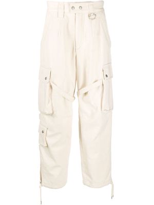 MARANT Eusebio cotton cargo pants - Neutrals