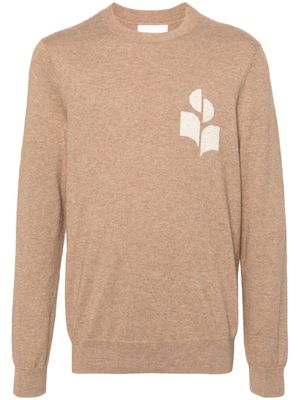 MARANT Evans logo-intarsia sweatshirt - Brown