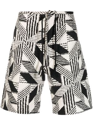 MARANT geometric-pattern bermuda shorts - Neutrals