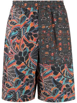 MARANT graphic-print deck shorts - Grey