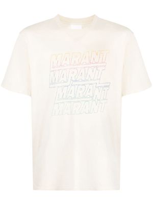 MARANT Hugo organic-cotton T-shirt - Neutrals