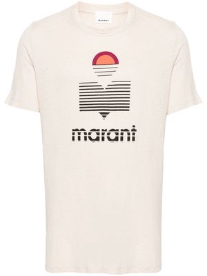 MARANT Karman linen T-shirt - Neutrals