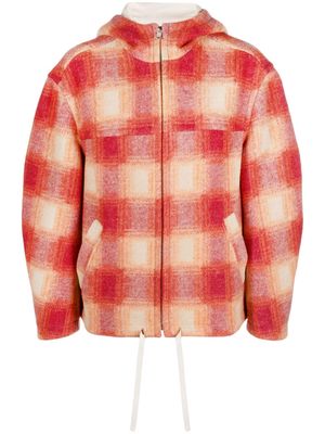 MARANT Kurt Blanket check-pattern coat - Orange