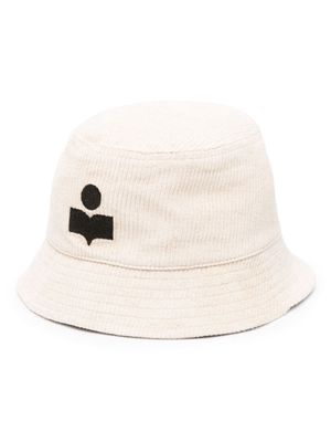 MARANT logo-embroidered corduroy bucket hat - Neutrals