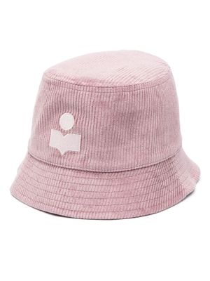 MARANT logo-embroidered corduroy bucket hat - Purple