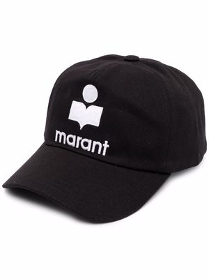 MARANT logo-embroidered cotton cap - Black