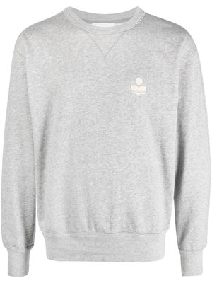 MARANT logo-embroidered crew-neck sweatshirt - Grey
