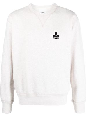 MARANT logo-embroidered crew-neck sweatshirt - White