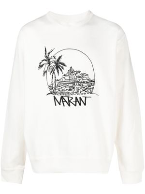 MARANT logo-embroidered sweatshirt - White