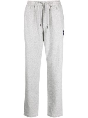 MARANT logo-patch drawstring cotton-blend track pants - Grey