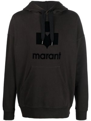 MARANT logo patch hoodie - Black