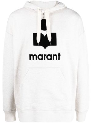 MARANT logo patch hoodie - Neutrals
