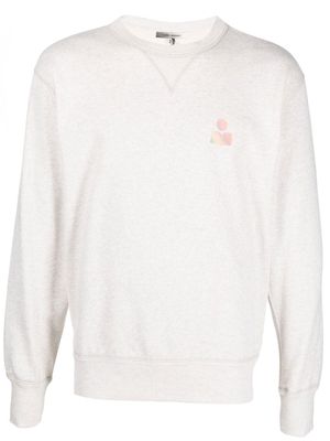 MARANT logo patch sweatshirt - Neutrals