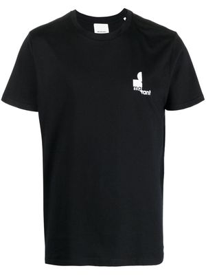 MARANT logo print cotton T-shirt - Black