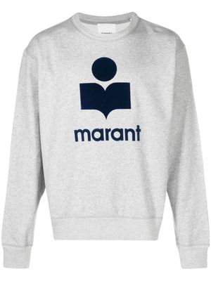 MARANT logo-print crew neck sweatshirt - Grey