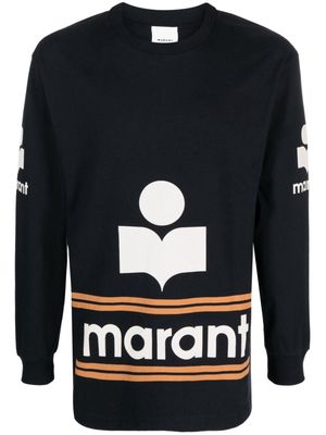 MARANT logo-print organic cotton T-shirt - Black