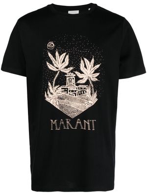 MARANT logo-print short-sleeved T-shirt - Black